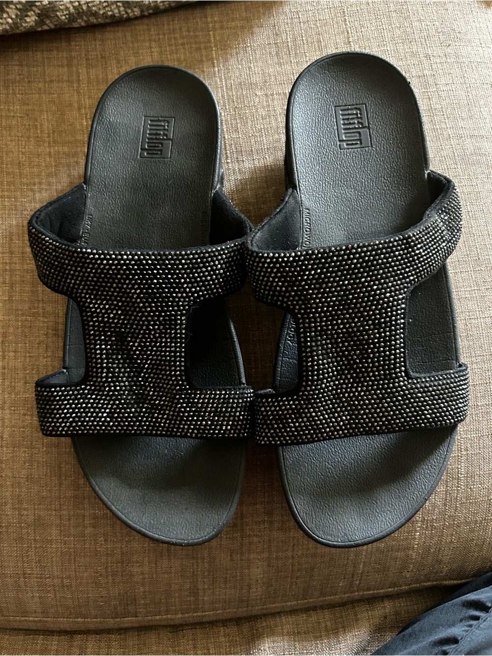 Black Women's Sandals with Red Sole Accent - Comfort Strappy Sandals